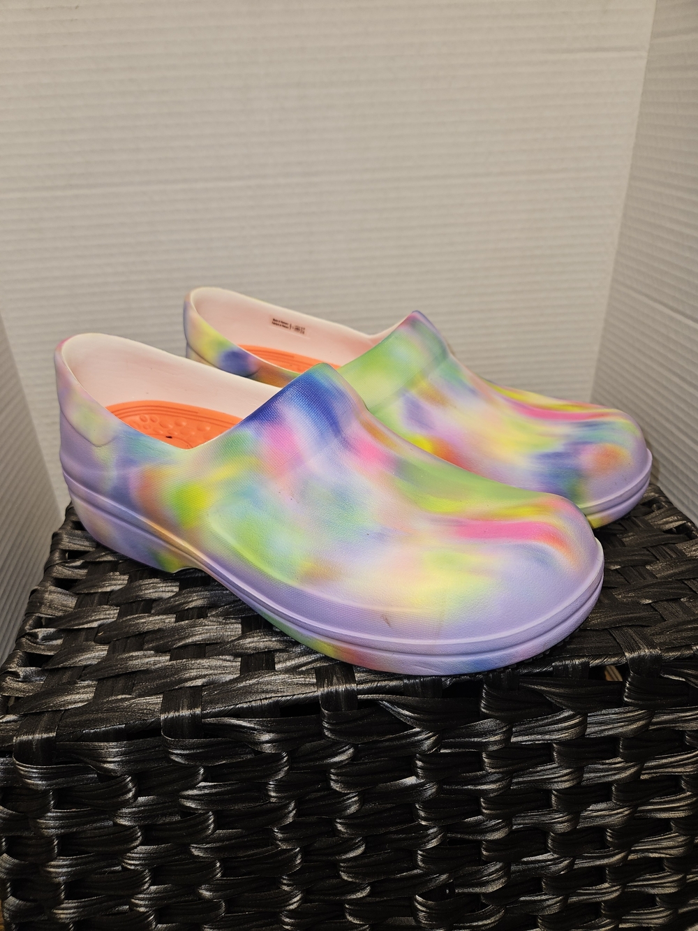CROCS Tie-Dye Pastel Clogs in Purple, Pink, Green, Yellow